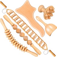 Kit d'outils de massage corporel en bois en gros avec fonction musicale pour le remodelage corporel, le drainage lymphatique et le Gua Sha anti-cellulite