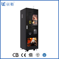 Distributeur automatique de café frais moulu commercial de grains à tasses avec option de boissons froides
