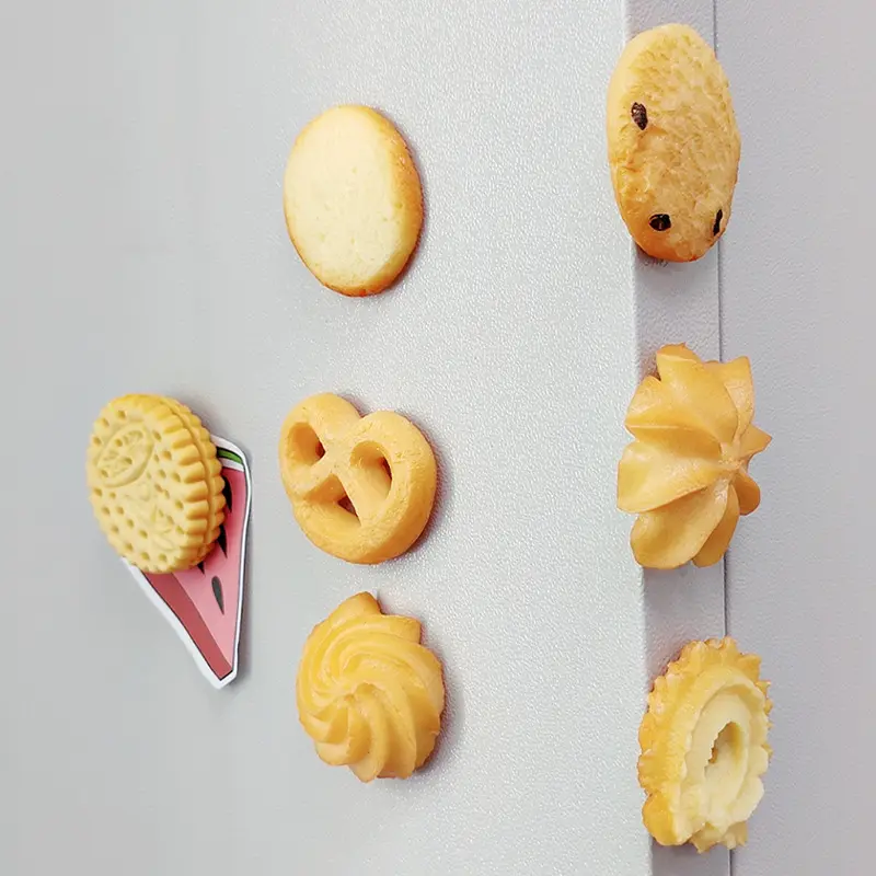 Seyahat hediyelik eşya ev mutfak dekorasyon 3D ekmek çerez buzdolabı mıknatısı reçine buzdolabı mıknatısları
