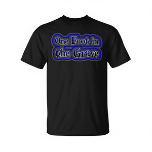 T-shirt One Foot In The Grave noir pour adulte, unisexe, promotionnel - Product Image 2