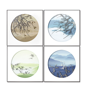 Giảm Giá Mạnh Chi Nhánh Nghệ Thuật Kim Loại Truyền Thống Của Trung Quốc Và Bức Tranh Lắp Đặt Lá Tác Phẩm Nghệ Thuật Bằng Thép Không Gỉ Cho Trang Trí Tường Khách Sạn - Product Image 1