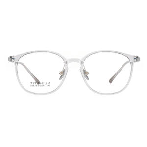 Montures de lunettes ovales Danyang 56816 transparentes en titane TR, monture complète pour femmes avec myopie - Product Image 3