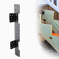 Support de fixation pour poutre d'escalier noir, robuste, calibre 18, réglable, très demandé