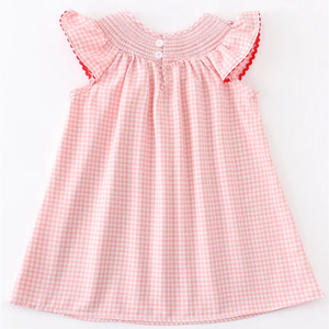 Vestido de Verano Personalizable para Bebé Princesa, Estampado de Fresas, Color Rosa, Dulce y Lindo, de Algodón Cómodo y Transpirable - Product Image 3