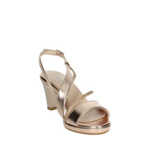 Argento DM2410 sandali tacco alla moda Open Toe Design quadrato Sexy suola in plastica superiore in pelliccia per matrimoni estivi all'aperto - Product Image 5