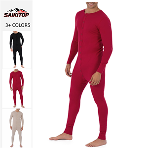 Combinaison thermique premium pour <span class=keywords><strong>homme</strong></span>, <span class=keywords><strong>couche</strong></span> de base chaude pour temps froid, haut et bas - Product Image 1