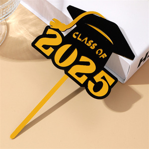 Décoration de gâteau de remise de diplôme en acrylique 2026, motif casquette et étoile pour fête de remise de diplôme - Product Image 2