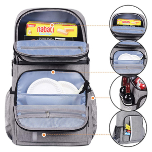 Mochila aislante reutilizable personalizada para el almuerzo, bolsa térmica <span class=keywords><strong>jumbo</strong></span> para el trabajo, Picnic, playa, Camping y senderismo - Product Image 3