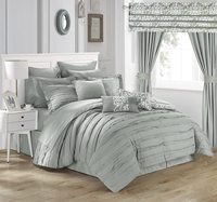 Parure de Lit de Luxe 12 Pièces King Size, Imprimée, en Microfibre Douce Avec Rideaux pour Toutes Saisons, Housse de Couette et Taies d'Oreiller Personnalisables