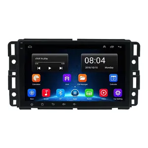 Pemutar Dvd Mobil 7 Inci, Pemutar Radio Mobil Android 2 Din dengan Navigasi Gps untuk GMC Acadia Denali Chevrolet Silverado