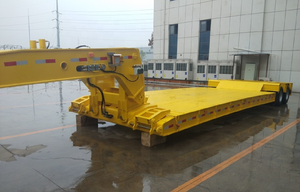 Semi-remorque à 4 essieux Conteneur de transport à plat Remorque mécanique Échelle lourde plate-forme plate-forme basse - Product Image 6