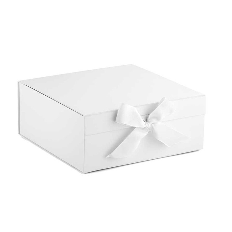 Caja magnética blanca con cinta