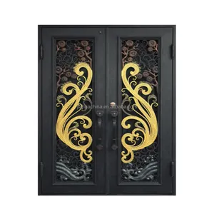 Baodu ประตูทางเข้าบ้าน,ประตูแฟนซีประตูเหล็กดัดสุดหรูสำหรับสวนวิลล่า