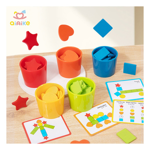Jouets Montessori Qiaike, jouets de <span class=keywords><strong>maternelle</strong></span>, jouets éducatifs, gobelets de tri de couleurs, correspondance cognitive, jouet sensoriel pour bébé, pour enfants de 3 à 6 ans - Product Image 1