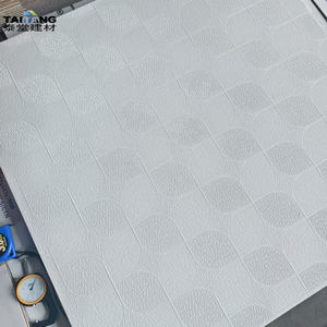 Dalles de plafond décoratives 60x60 cm en PVC étanche, faux plafond suspendu <span class=keywords><strong>blanc</strong></span> 2x4 - Product Image 1