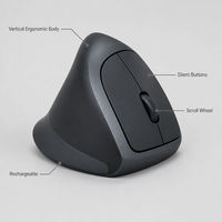 Souris verticale ergonomique sans fil Bluetooth 5.1 2.4G, triple mode filaire, boutons 6D, 2400 DPI, clic silencieux, rechargeable, pour ordinateur