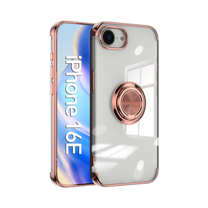 Electroplated Ring Holder Chrome Shockproof Phone case Cover for <strong>iPhone</strong> 16E/17E/17 Pro, for Galaxy S26 360 Rotating Stand case - Product Image 2