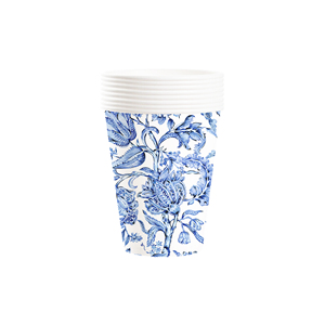 Juego de Vajilla Desechable con Diseño Floral Azul DAMAI, Platos de Papel con Estampado en Caliente, Platos de Papel Florales Azules - Product Image 6