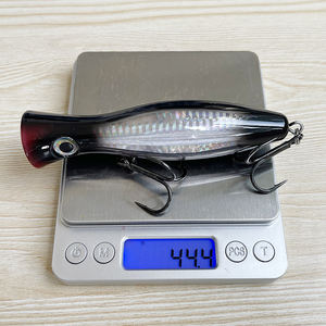Leurre flottant noir <span class=keywords><strong>Popper</strong></span> de 120mm, 45g, appât artificiel pour la pêche en mer et en eau salée - Product Image 6