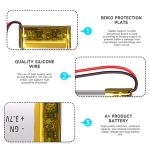 Pin Lipo sạc lại 103040 bán buôn, pin Li-polymer 3.7v, 1200mah, pin <span class=keywords><strong>Lithium</strong></span> Polymer 103040 - Product Image 2