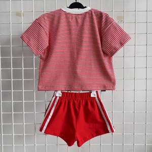 Set di Abbigliamento Coordinato Mamma e Figlio: Camicia Oversize a Righe e Pantaloncini Comodi per Bambini - Product Image 3