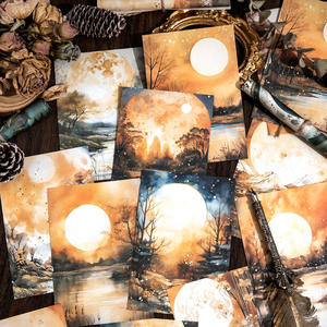 30 pièces/paquet laissez la lune terre série matériel livre manuel matériel décoratif Collage bas autocollants prise de notes bricolage - Product Image 3