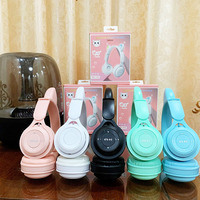 Écouteurs supra-auriculaires de haute qualité Y08 mignon casque d'oreille de chat rose filles casque sans fil avec micro