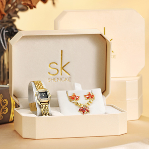 Shengke đồ trang sức và cổ tay phụ nữ xem Set đồng hồ sao hồi hộp quà tặng exguisite qutstanding Quà Tặng Bộ đồng hồ - Product Image 1