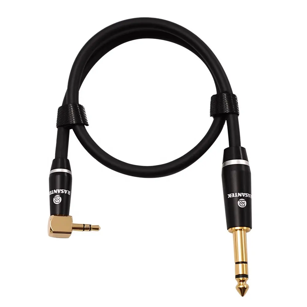 RASANTEK 3.5mm için 6.5mm adaptör Jack ses Aux kablosu 6.35mm erkek 1/4 "Stereo jak Stereo 1/8" 3.5mm Jack aux kordon