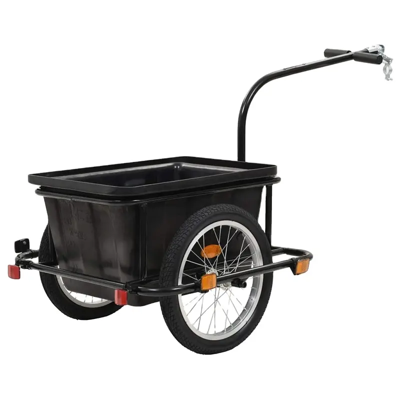 Pabrik langsung bingkai baja sepeda kargo sepeda lipat Trailer bagasi membawa transportasi Max OEM kemasan baja