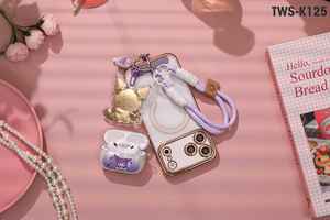 Audífonos Bluetooth TWS con Diseño de Sanrio Gold Style, Hello Kitty, Kuromi, My Melody, <span class=keywords><strong>Auriculares</strong></span> Inalámbricos de Dibujos Animados - Product Image 4