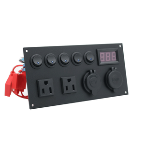 5 Gang LED doppio caricatore USB presa 4.2A 12V pannello interruttore auto segnale di direzione Dual USB adattatore per sigaretta per Camper Marine RV Caravan - Product Image 5