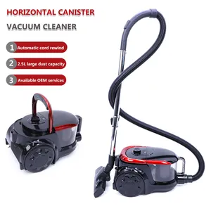 Aspiradora 2000W 24kpa Acero inoxidable Potente cable Aspirateur Cyclone Canister Aspiradora sin bolsa