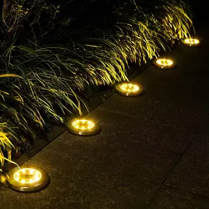 Explosive Solar Underground Lights Stainless Steel Outdoor Waterproof Garden Plug-in Lights Villa Courtyard Pilot Lamp