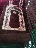 Tapis marocain islamique super doux Tapis de prière épais imprimé portable musulman Rembourrage Raschel durable et bon marché