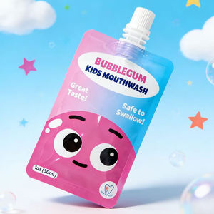 Pochette liquide personnalisée 30 ml avec bec verseur, emballage cosmétique pour bain de bouche pour enfants avec logo - Product Image 3