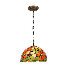 <b>Butterfly</b>-Themed Stained Glass Pendant <b>Light</b> Pastoral Style for Restaurant Cafe Bar Bedroom Entryway Chandelier Pendant <b>Lights</b> - Product Image 4