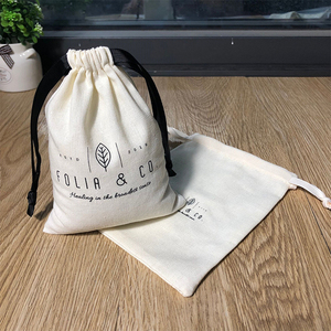 Eco Friendly Luxury Custom Logo Printed Soap Pouch Gift <b>Candle</b> Cotton Linen Drawstring Bag - Product Image 4