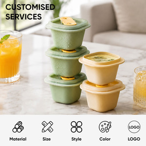 Bac à glaçons 2-en-1 avec système de dépose par pression, moule à glace grand format de 50 ml sans BPA de qualité alimentaire avec couvercle pour cuisine, café et bar à domicile - Product Image 2