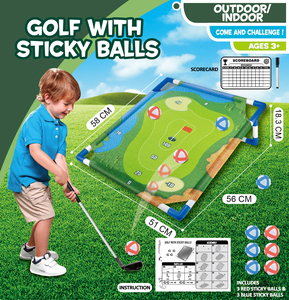 Ensemble de <span class=keywords><strong>jeu</strong></span> de <span class=keywords><strong>golf</strong></span> d'intérieur et d'extérieur facile à assembler avec des balles collantes, jouet sportif sûr pour les enfants, amusement familial, pratique à tout moment et en tout lieu - Product Image 2