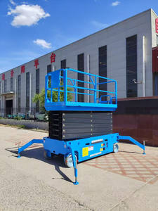 แพลตฟอร์มลิฟท์กรรไกรไฟฟ้าแบบมีล้อขนาด 6 เมตร ให้การยกและลดแนวตั้งที่มั่นคงและมีประสิทธิภาพภายใต้การรับน้ำหนัก  ระบบยกแบบกรรไกร - Product Image 2