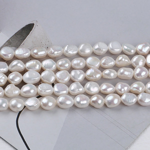 Perlas Barrocas Irregulares de Agua Dulce Natural de 8-9 mm con Orificio Recto de Doble Cara para Accesorios de Joyería DIY - Product Image 3