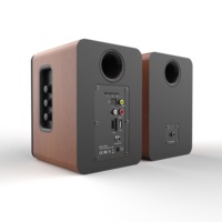 Altavoz de Estantería con Caja de Madera, Sonido de Alta Definición, 2.0 Canales, Woofer de 4 Pulgadas, Crossover de Audio Bidireccional, Sistema de Cine en Casa
