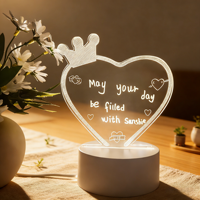 Lampe de nuit LED créative 3D en acrylique, écrivable, à commande par capteur, changeant de couleur, rechargeable par USB, tableau de marquage DIY pour chambre à coucher