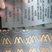 Prix de gros Nom de marque personnalisé Etiquette de transfert de chaleur pour sérigraphie et étiquettes de lavage et d'entretien du cou pour T-shirts