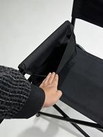 Chaise de Réalisateur Pliante Portable d'Extérieur avec Table Latérale, Chaise Pliante Haute, Nouveau Style, Chaise de Camping d'Extérieur