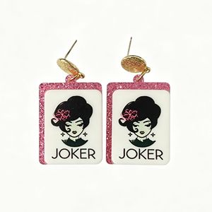 New Trendy Creative <strong>Quirky</strong> Mahjong square <strong>Earrings</strong> Cartoon Patterns Personalized Women Acrylic <strong>Earring</strong> - Product Image 4