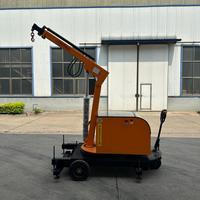 Nouvelle grue hydraulique mobile électrique ZHUO SA 2T, rotation à 360 degrés, jaune, hauteur de levage 4500 mm, garantie 3 ans, usine