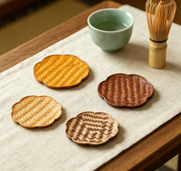 Sous-verres faits à la main, sets de table, tapis isolants thermiques, accessoires pour service à thé Kung Fu de style chinois, tasses à thé créatives