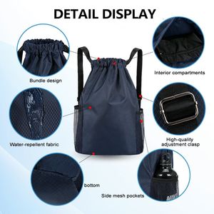 Sac à cordon personnalisé de qualité supérieure, imperméable, pour l'école, le football, la course à pied et les sports - Product Image 5